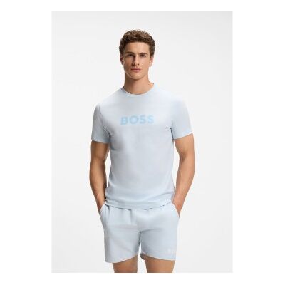Boss für Herren. 50491706 Blaues RN-T-Shirt (L), Lässig, Baumwolle, Kurzarm Boss für Herren. 50491706 Blaues RN-T-Shirt (L), Lässig, Baumwolle, Kurzarm