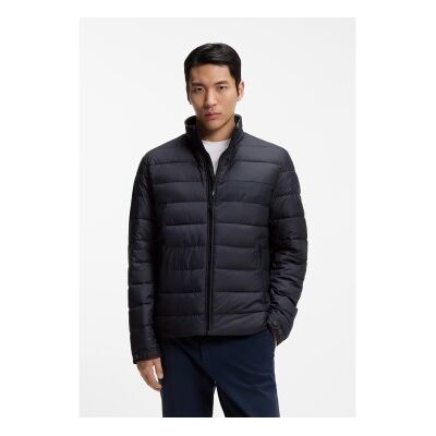 Boss für Herren. 50519237 Wasserabweisende Jacke Cenitos mit marineblauem Logo-Detail (56), Lässig, Recyceltes Polyester Boss für Herren. 50519237 Wasserabweisende Jacke Cenitos mit marineblauem Logo-Detail (56), Lässig, Recyceltes Polyester