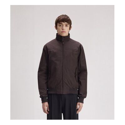 Fred Perry für Herren. J3341 Dunkelbraune Harrington-Jacke (L), Lässig, Baumwolle Fred Perry für Herren. J3341 Dunkelbraune Harrington-Jacke (L), Lässig, Baumwolle
