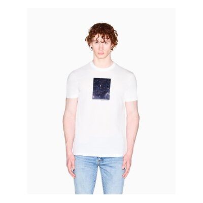 Giorgio Armani A X Armani Exchange für Herren. XM002514AF10356U0009 Grafik-T-Shirt weiß (L), Lässig, Baumwolle, Kurzarm Giorgio Armani A X Armani Exchange für Herren. XM002514AF10356U0009 Grafik-T-Shirt weiß (L), Lässig, Baumwolle, Kurzarm