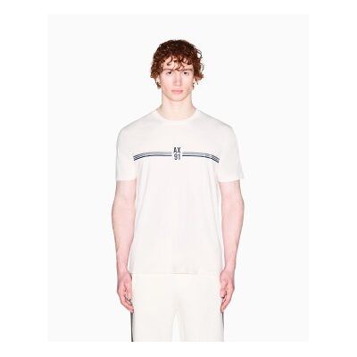 Giorgio Armani A X Armani Exchange für Herren. XM002522AF10334U1074 T-Shirt Basic cremeweiß (XS), Beige, Lässig, Baumwolle, Kurzarm Giorgio Armani A X Armani Exchange für Herren. XM002522AF10334U1074 T-Shirt Basic cremeweiß (XS), Beige, Lässig, Baumwolle, Kurzarm