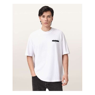 ALL SAINTS für Herren. M002PC Redact-T-Shirt weiß (M), Lässig, Baumwolle, Kurzarm ALL SAINTS für Herren. M002PC Redact-T-Shirt weiß (M), Lässig, Baumwolle, Kurzarm