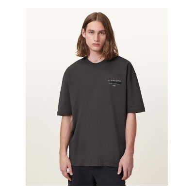 ALL SAINTS für Herren. M002PC Redact T-shirt dunkelgrau (S), Lässig, Baumwolle, Kurzarm ALL SAINTS für Herren. M002PC Redact T-shirt dunkelgrau (S), Lässig, Baumwolle, Kurzarm