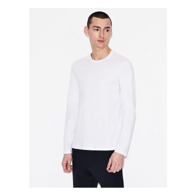 Giorgio Armani A X Armani Exchange für Herren. 8NZM77ZJA5Z1100 Maglia T-shirt weiß (XS), Lässig, Baumwolle, Langarm Giorgio Armani A X Armani Exchange für Herren. 8NZM77ZJA5Z1100 Maglia T-shirt weiß (XS), Lässig, Baumwolle, Langarm