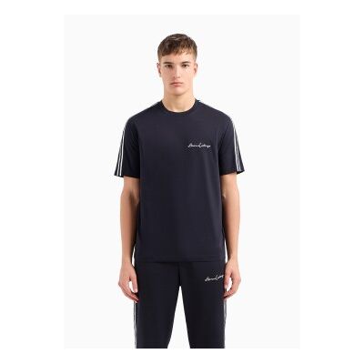 Giorgio Armani A X Armani Exchange für Herren. 8NZTSGZJ9AZ1510 Marineblaues T-Shirt im Standardschnitt (XS), Lässig, Baumwolle, Kurzarm Giorgio Armani A X Armani Exchange für Herren. 8NZTSGZJ9AZ1510 Marineblaues T-Shirt im Standardschnitt (XS), Lässig, Baumwolle, Kurzarm