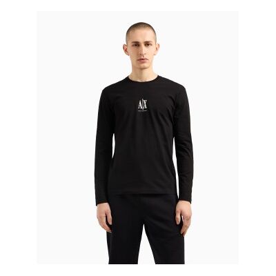 Giorgio Armani A X Armani Exchange für Herren. XM000364AF12308UC001 Schwarzes Langarm-T-Shirt (XS), Lässig, Baumwolle Giorgio Armani A X Armani Exchange für Herren. XM000364AF12308UC001 Schwarzes Langarm-T-Shirt (XS), Lässig, Baumwolle