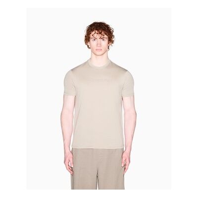 Giorgio Armani A X Armani Exchange für Herren. XM002467AF10356U6229 Schmal geschnittenes beigefarbenes T-Shirt (XS), Lässig, Baumwolle, Kurzarm Giorgio Armani A X Armani Exchange für Herren. XM002467AF10356U6229 Schmal geschnittenes beigefarbenes T-Shirt (XS), Lässig, Baumwolle, Kurzarm
