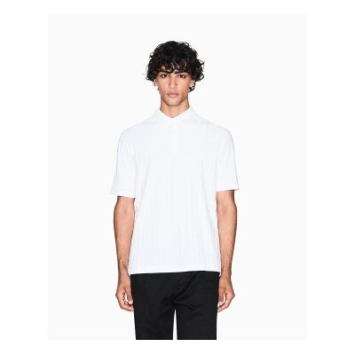 Giorgio Armani A X Armani Exchange für Herren. XM001292AF10337U0002 Mercerisiertes weißes Poloshirt (XS), Lässig, Baumwolle, Kurzarm Giorgio Armani A X Armani Exchange für Herren. XM001292AF10337U0002 Mercerisiertes weißes Poloshirt (XS), Lässig, Baumwolle, Kurzarm
