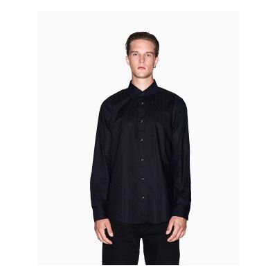 Giorgio Armani A X Armani Exchange für Herren. XM001587AF16631UB101 Hemd Regular Fit navy (L), Lässig, Baumwolle, Klassisch, Langarm, Marine Giorgio Armani A X Armani Exchange für Herren. XM001587AF16631UB101 Hemd Regular Fit navy (L), Lässig, Baumwolle, Klassisch, Langarm, Marine