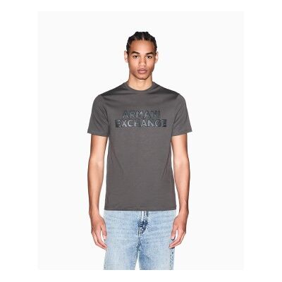 Giorgio Armani A X Armani Exchange für Herren. XM002413AF10361U8144 T-shirt Slim Macro grau (S), Lässig, Baumwolle, Kurzarm Giorgio Armani A X Armani Exchange für Herren. XM002413AF10361U8144 T-shirt Slim Macro grau (S), Lässig, Baumwolle, Kurzarm