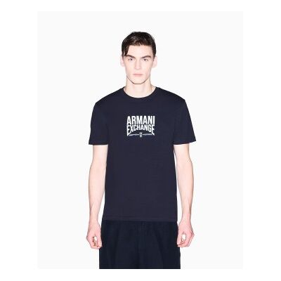 Giorgio Armani A X Armani Exchange für Herren. XM002452AF10334UB101 Basic Slim Fit T-Shirt marineblau (XS), Lässig, Baumwolle, Kurzarm Giorgio Armani A X Armani Exchange für Herren. XM002452AF10334UB101 Basic Slim Fit T-Shirt marineblau (XS), Lässig, Baumwolle, Kurzarm