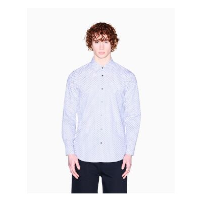 Giorgio Armani A X Armani Exchange für Herren. XM002811AF24739F0204 Reguläres Jacquard-Hemd, garngefärbt, weiß (XL), Lässig, Baumwolle, Klassisch, Langarm Giorgio Armani A X Armani Exchange für Herren. XM002811AF24739F0204 Reguläres Jacquard-Hemd, garngefärbt, weiß (XL), Lässig, Baumwolle, Klassisch, Langarm