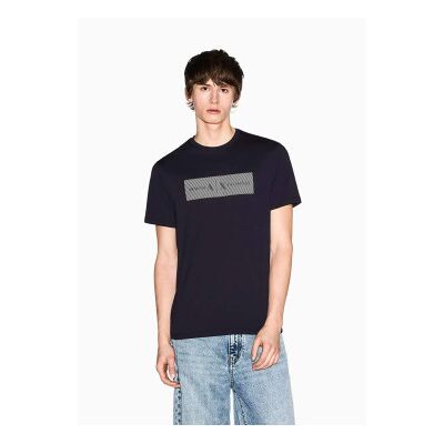 Giorgio Armani A X Armani Exchange für Herren. XM002472AF10356UB101 T-shirt logo navy (S), Lässig, Baumwolle, Kurzarm, Marine Giorgio Armani A X Armani Exchange für Herren. XM002472AF10356UB101 T-shirt logo navy (S), Lässig, Baumwolle, Kurzarm, Marine