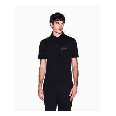 Giorgio Armani A X Armani Exchange für Herren. XM002231AF10366UC001 Schwarzes Baumwoll-Poloshirt (S), Lässig, Baumwolle, Kurzarm Giorgio Armani A X Armani Exchange für Herren. XM002231AF10366UC001 Schwarzes Baumwoll-Poloshirt (S), Lässig, Baumwolle, Kurzarm