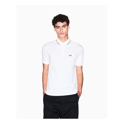 Giorgio Armani A X Armani Exchange für Herren. XM001289AF10363U0009 Maßgeschneidertes Polo (XS), Weiß, Lässig, Baumwolle, Kurzarm Giorgio Armani A X Armani Exchange für Herren. XM001289AF10363U0009 Maßgeschneidertes Polo (XS), Weiß, Lässig, Baumwolle, Kurzarm