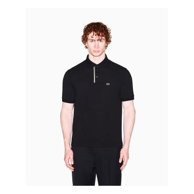 Giorgio Armani A X Armani Exchange für Herren. XM002067AF10366UC001 Poloeinsatz schwarz (M), Lässig, Baumwolle, Kurzarm Giorgio Armani A X Armani Exchange für Herren. XM002067AF10366UC001 Poloeinsatz schwarz (M), Lässig, Baumwolle, Kurzarm