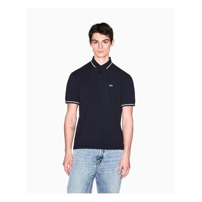 Giorgio Armani A X Armani Exchange für Herren. XM002356AF13026UB101 Raffiniertes Poloshirt in Marineblau (XS), Lässig, Baumwolle, Kurzarm Giorgio Armani A X Armani Exchange für Herren. XM002356AF13026UB101 Raffiniertes Poloshirt in Marineblau (XS), Lässig, Baumwolle, Kurzarm