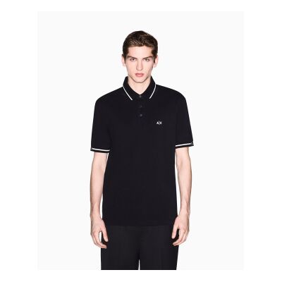 Giorgio Armani A X Armani Exchange für Herren. XM002356AF13026UC001 Raffiniertes Poloshirt schwarz (XS), Lässig, Baumwolle, Kurzarm Giorgio Armani A X Armani Exchange für Herren. XM002356AF13026UC001 Raffiniertes Poloshirt schwarz (XS), Lässig, Baumwolle, Kurzarm