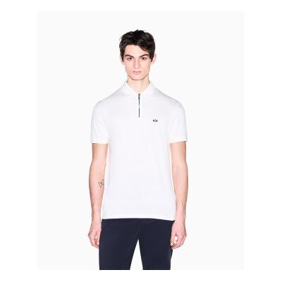 Giorgio Armani A X Armani Exchange für Herren. XM002372AF21936U0009 Stoff Poloshirt weiß (S), Lässig, Viskose, Kurzarm Giorgio Armani A X Armani Exchange für Herren. XM002372AF21936U0009 Stoff Poloshirt weiß (S), Lässig, Viskose, Kurzarm
