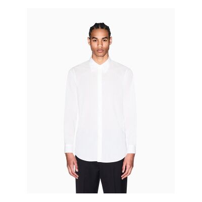 Giorgio Armani A X Armani Exchange für Herren. XM002319AF24533U0009 Weißes Baumwollhemd (XS), Lässig, Baumwolle, Klassisch, Langarm Giorgio Armani A X Armani Exchange für Herren. XM002319AF24533U0009 Weißes Baumwollhemd (XS), Lässig, Baumwolle, Klassisch, Langarm