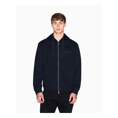 Giorgio Armani A X Armani Exchange für Herren. XM001293AF20934UB101 Basic-Sweatshirt mit marineblauem Reißverschluss (M), Lässig, Baumwolle Giorgio Armani A X Armani Exchange für Herren. XM001293AF20934UB101 Basic-Sweatshirt mit marineblauem Reißverschluss (M), Lässig, Baumwolle