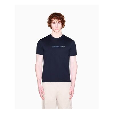 Giorgio Armani A X Armani Exchange für Herren. XM002785AF10358UB101 Schmal geschnittenes T-Shirt aus klassischem navyfarbenen Baumwolljersey (XXL), Lässig, Giorgio Armani A X Armani Exchange für Herren. XM002785AF10358UB101 Schmal geschnittenes T-Shirt aus klassischem navyfarbenen Baumwolljersey (XXL), Lässig,