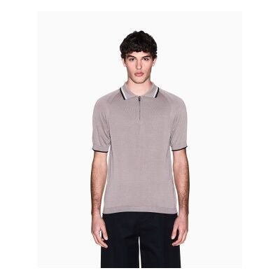 Giorgio Armani A X Armani Exchange für Herren. XM001977AF20139U6107 Polo-Strick Driftwood grau (XS), Lässig, Baumwolle, Kurzarm Giorgio Armani A X Armani Exchange für Herren. XM001977AF20139U6107 Polo-Strick Driftwood grau (XS), Lässig, Baumwolle, Kurzarm