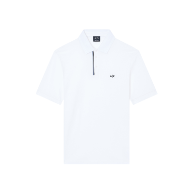 Giorgio Armani A X Armani Exchange für Herren. XM002067AF10366U0009 Polohemd weiß (XS), Lässig, Baumwolle, Kurzarm Giorgio Armani A X Armani Exchange für Herren. XM002067AF10366U0009 Polohemd weiß (XS), Lässig, Baumwolle, Kurzarm