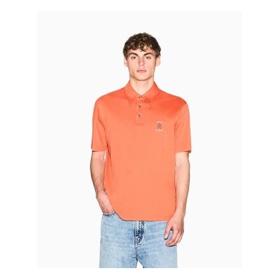 Giorgio Armani A X Armani Exchange für Herren. XM002209AF10364U3040 Orangefarbenes Freizeit-Poloshirt (XS), Lässig, Baumwolle, Klassisch, Kurzarm Giorgio Armani A X Armani Exchange für Herren. XM002209AF10364U3040 Orangefarbenes Freizeit-Poloshirt (XS), Lässig, Baumwolle, Klassisch, Kurzarm