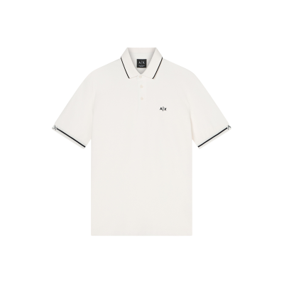 Giorgio Armani A X Armani Exchange für Herren. XM002356AF13026U0009 Lässiges beigefarbenes Poloshirt (XS), Baumwolle, Kurzarm Giorgio Armani A X Armani Exchange für Herren. XM002356AF13026U0009 Lässiges beigefarbenes Poloshirt (XS), Baumwolle, Kurzarm