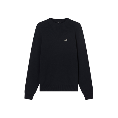 Giorgio Armani A X Armani Exchange für Herren. XM002819AF12930UB101 Super Commercial Regular Fit Pullover schwarz (S), Lässig, Baumwolle, Langarm Giorgio Armani A X Armani Exchange für Herren. XM002819AF12930UB101 Super Commercial Regular Fit Pullover schwarz (S), Lässig, Baumwolle, Langarm