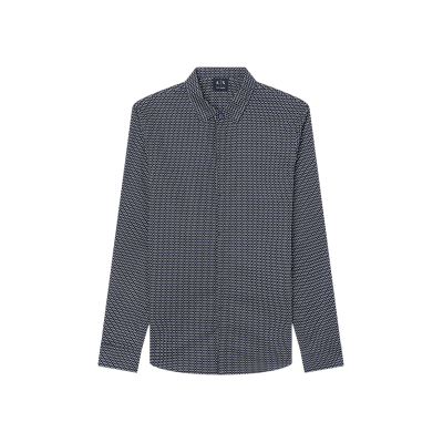 Giorgio Armani A X Armani Exchange für Herren. XM000625AF13184FB433 Hemd Monogramm navy (XL), Schwarz, Lässig, Baumwolle, Langarm Giorgio Armani A X Armani Exchange für Herren. XM000625AF13184FB433 Hemd Monogramm navy (XL), Schwarz, Lässig, Baumwolle, Langarm