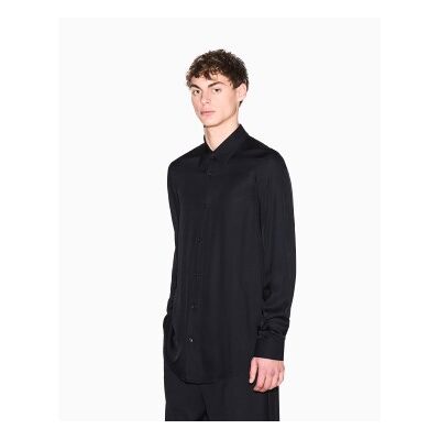 Giorgio Armani A X Armani Exchange für Herren. XM001817AF13235UC001 Classic Shirt schwarz (L), Lässig, Klassisch, Viskose, Langarm Giorgio Armani A X Armani Exchange für Herren. XM001817AF13235UC001 Classic Shirt schwarz (L), Lässig, Klassisch, Viskose, Langarm