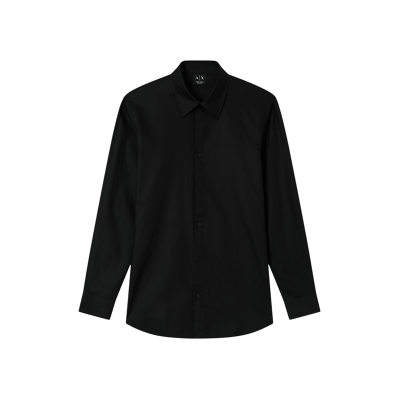 Giorgio Armani A X Armani Exchange für Herren. XM002263AF13131FC305 Logo Jaquard Hemd schwarz (XXL), Lässig, Baumwolle, Klassisch, Langarm Giorgio Armani A X Armani Exchange für Herren. XM002263AF13131FC305 Logo Jaquard Hemd schwarz (XXL), Lässig, Baumwolle, Klassisch, Langarm