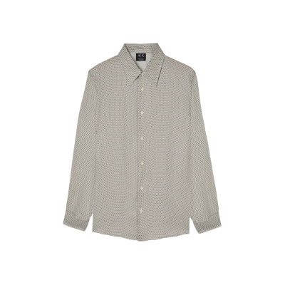 Giorgio Armani A X Armani Exchange für Herren. XM002280AF13235F1168 Graues Hemd mit italienischem Kragen (XS), Lässig, Viskose, Langarm Giorgio Armani A X Armani Exchange für Herren. XM002280AF13235F1168 Graues Hemd mit italienischem Kragen (XS), Lässig, Viskose, Langarm