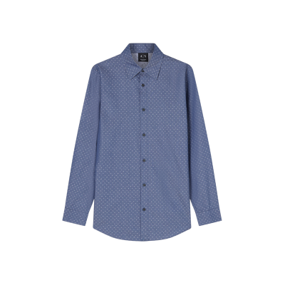 Giorgio Armani A X Armani Exchange für Herren. XM002739AF24681FB443 Essential Shirt blau (L), Lässig, Baumwolle, Langarm Giorgio Armani A X Armani Exchange für Herren. XM002739AF24681FB443 Essential Shirt blau (L), Lässig, Baumwolle, Langarm