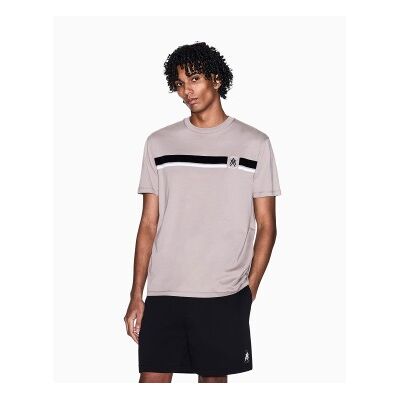 Giorgio Armani A X Armani Exchange für Herren. XM001792AF12308U6107 Regulan-T-Shirt mit taupefarbenem Band (XS), Lässig, Baumwolle, Kurzarm Giorgio Armani A X Armani Exchange für Herren. XM001792AF12308U6107 Regulan-T-Shirt mit taupefarbenem Band (XS), Lässig, Baumwolle, Kurzarm
