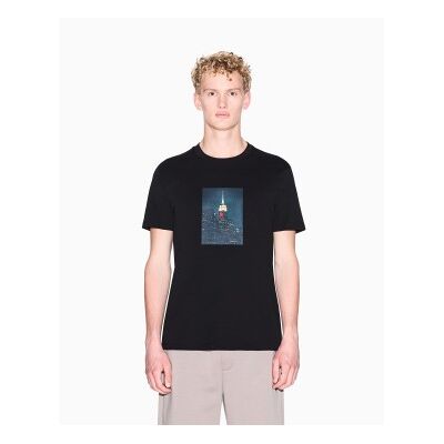 Giorgio Armani A X Armani Exchange für Herren. XM002214AF10356UC001 T-Shirt schwarz (L), Lässig, Baumwolle, Kurzarm Giorgio Armani A X Armani Exchange für Herren. XM002214AF10356UC001 T-Shirt schwarz (L), Lässig, Baumwolle, Kurzarm
