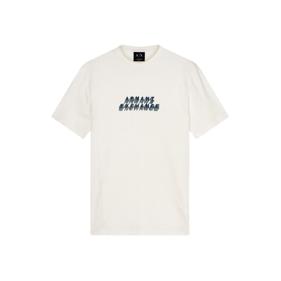 Giorgio Armani A X Armani Exchange für Herren. XM002779AF10358U0009 Weißes Logo-T-Shirt (L), Lässig, Polyester, Kurzarm Giorgio Armani A X Armani Exchange für Herren. XM002779AF10358U0009 Weißes Logo-T-Shirt (L), Lässig, Polyester, Kurzarm
