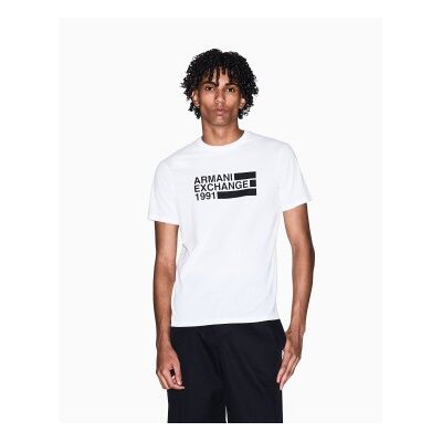 Giorgio Armani A X Armani Exchange für Herren. XM002788AF10356U0009 Logo-T-Shirt weiß (XS), Lässig, Baumwolle, Kurzarm Giorgio Armani A X Armani Exchange für Herren. XM002788AF10356U0009 Logo-T-Shirt weiß (XS), Lässig, Baumwolle, Kurzarm
