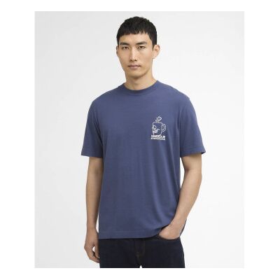 Barbour international für Herren. MTS1587 Staithes T-shirt blau (L), Lässig, Baumwolle, Kurzarm Barbour international für Herren. MTS1587 Staithes T-shirt blau (L), Lässig, Baumwolle, Kurzarm