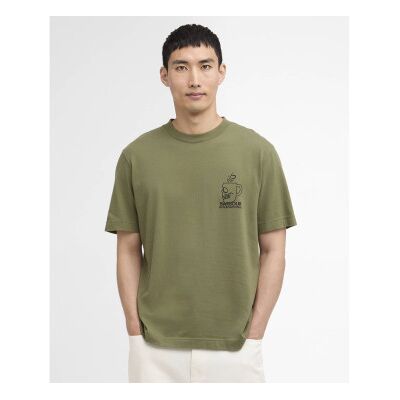 Barbour international für Herren. MTS1587 Staithes T-shirt grün (L), Lässig, Baumwolle, Kurzarm Barbour international für Herren. MTS1587 Staithes T-shirt grün (L), Lässig, Baumwolle, Kurzarm