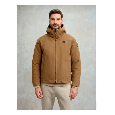 Blauer für Herren. 25WBLUC11351 Braune Samtjacke mit Schraffur (L), Lässig, Polyester Blauer für Herren. 25WBLUC11351 Braune Samtjacke mit Schraffur (L), Lässig, Polyester