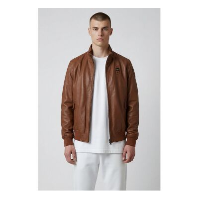 Blauer für Herren. 26SBLUL02441 Coniston Lederjacke braun (M), Lässig Blauer für Herren. 26SBLUL02441 Coniston Lederjacke braun (M), Lässig