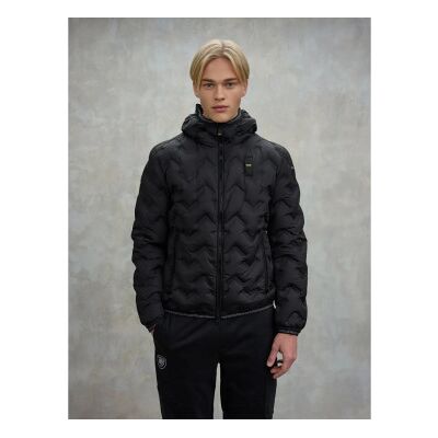 Blauer für Herren. 25WBLUC03233 Piery abgewinkelte Jacke schwarz (M), Lässig, Polyester Blauer für Herren. 25WBLUC03233 Piery abgewinkelte Jacke schwarz (M), Lässig, Polyester