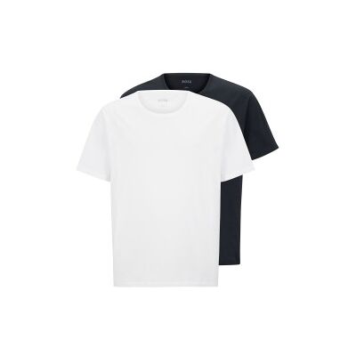 Boss für Herren. 50475287 2er-Pack Comfor-T-Shirts weiß, marineblau (5XL), Lässig, Baumwolle, Kurzarm Boss für Herren. 50475287 2er-Pack Comfor-T-Shirts weiß, marineblau (5XL), Lässig, Baumwolle, Kurzarm