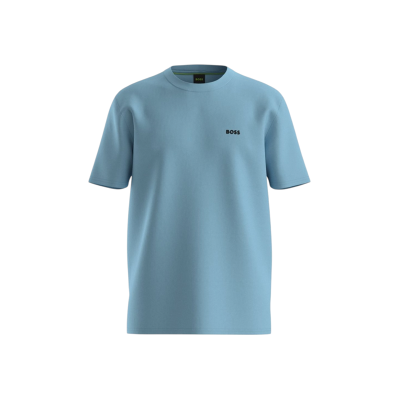 Boss für Herren. 50506373 T-Shirt Detail blau (M), Lässig, Baumwolle, Kurzarm Boss für Herren. 50506373 T-Shirt Detail blau (M), Lässig, Baumwolle, Kurzarm