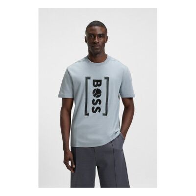 Boss für Herren. 50543905 Ikonisches TL-T-Shirt grau (S), Lässig, Baumwolle, Kurzarm Boss für Herren. 50543905 Ikonisches TL-T-Shirt grau (S), Lässig, Baumwolle, Kurzarm