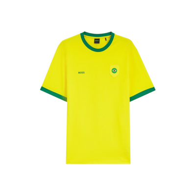 Boss für Herren. 50562134 Lux T-shirt gelb (L), Lässig, Baumwolle, Kurzarm Boss für Herren. 50562134 Lux T-shirt gelb (L), Lässig, Baumwolle, Kurzarm