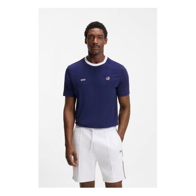 Boss für Herren. 50562134 Lux T-shirt blau (M), Lässig, Baumwolle, Kurzarm Boss für Herren. 50562134 Lux T-shirt blau (M), Lässig, Baumwolle, Kurzarm